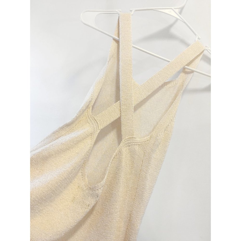 SOLD Massimo Dutti Knit Open Back Criss-cross Tank - Picture 3 of 6